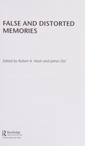 Cubierta de «False and Distorted Memories»